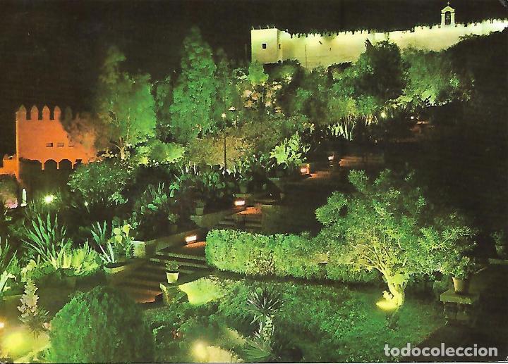 Postales: ALMERIA - JARDINES DE LA ALCAZABA (Nocturna)