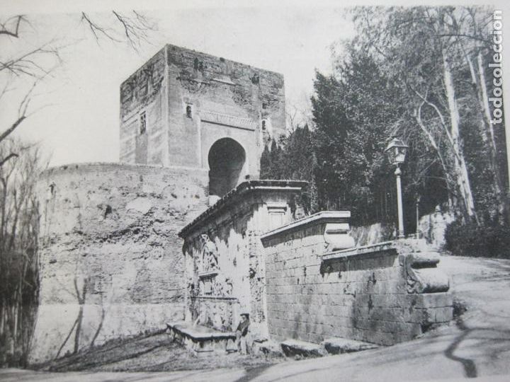 Postales: GRANADA-PUERTA DE JUSTICIA Y PILAR DE CARLOS V-REVERSO SIN DIVIDIR-1-LINARES-POSTAL ANTIGUA-(69.758)