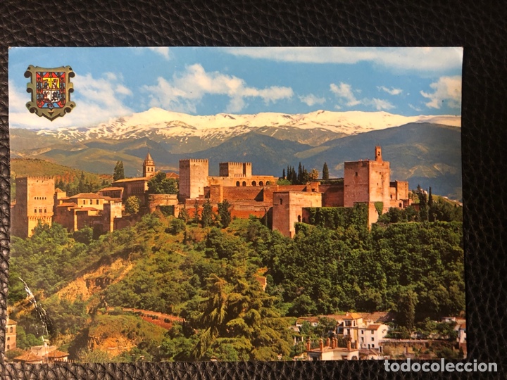 Postales: ALHAMBRA DE GRANADA Y SIERRA NEVADA. CIRCULADA.