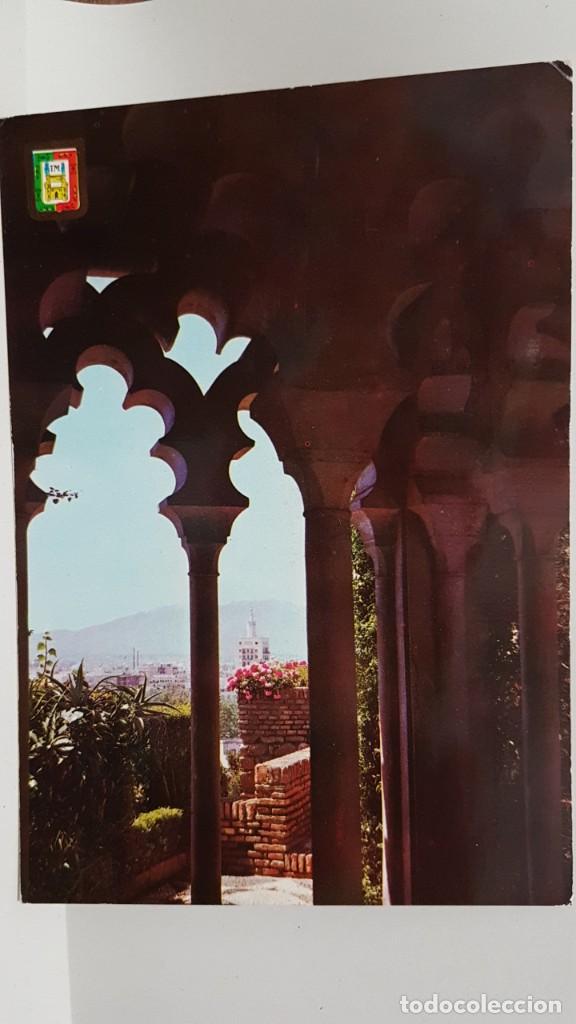 Postales: ANTIGUA POSTAL DE MALAGA. ALCAZABA. MIRADOR 1962
