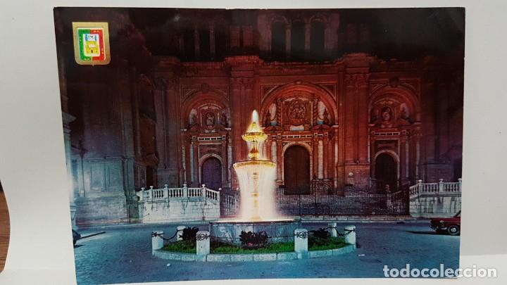 Postales: ANTIGUA POSTAL DE MALAGA. PLAZA DEL OBISPO, CATEDRAL