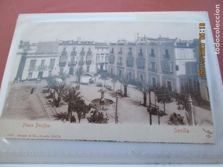 Postkarten: POSTAL ANTIGUA SEVILLA - PLAZA PAC&Iacute;FICO 1905 - DIARIO DE SEVILLA N&ordm; 6.