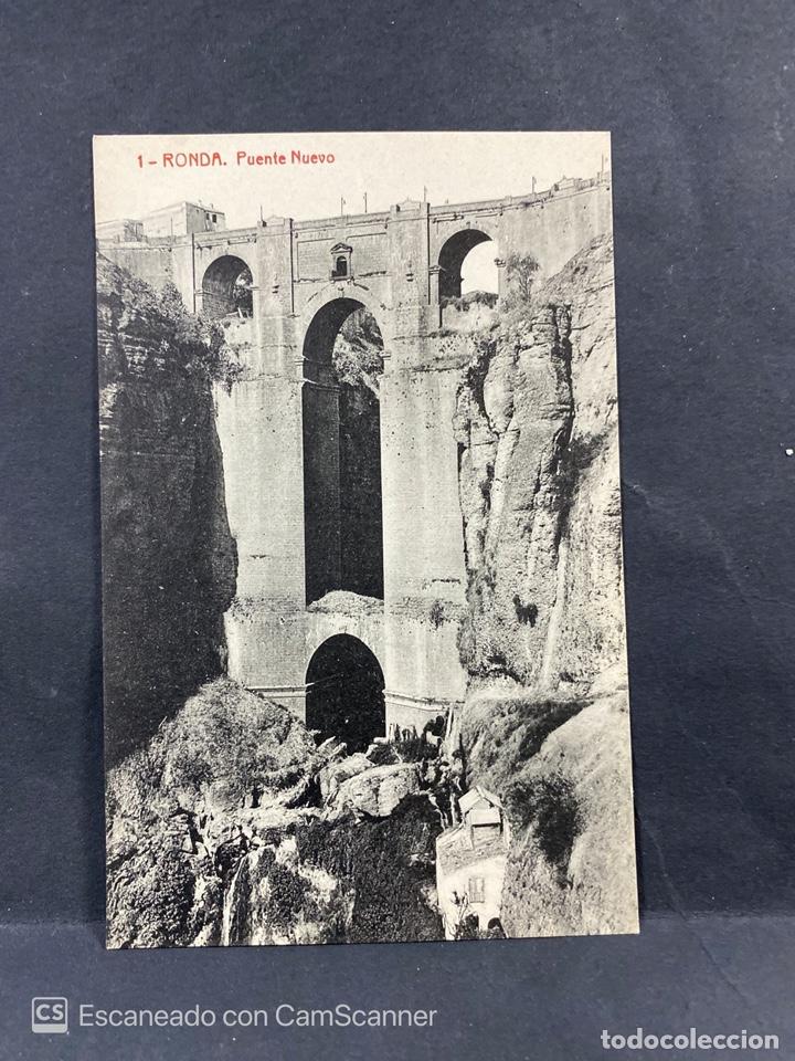 Postales: TARJETA POSTAL. MALAGA. RONDA. 1.- PEUNTE NUEVO. EDICION BAZAR LA ALIANZA.