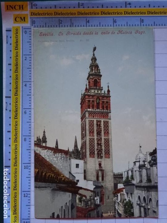 Postkarten: POSTAL DE SEVILLA. A&Ntilde;OS 10 30. LA GIRALDA DESDE LA CALLE DE MATEOS GAGO 98 TOMAS SANZ. 1704