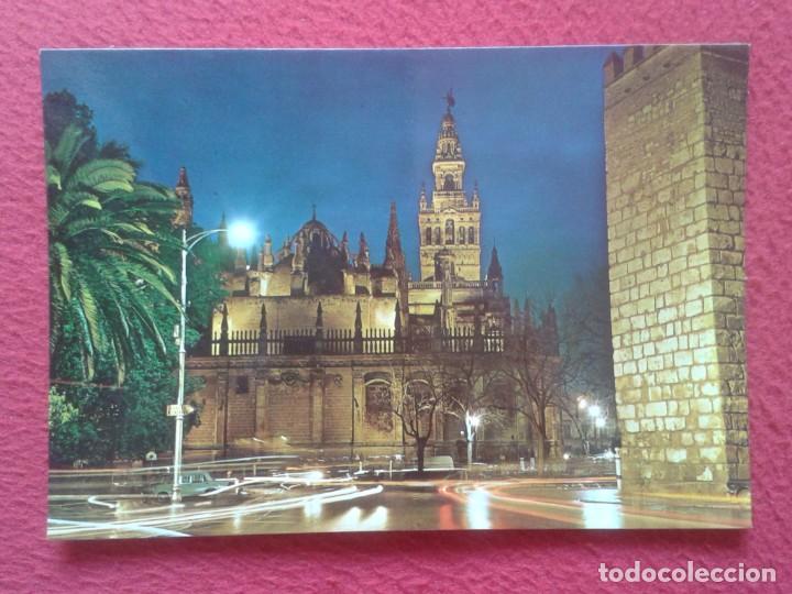 Postkarten: POST CARD N&ordm; 209 SEVILLA SEVILLE SIVIGLIA CATEDRAL Y GIRALDA DE NOCHE IN NIGHT CATHEDRAL AND...VER..