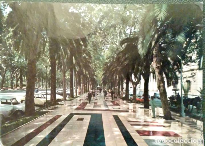 Postales: M&aacute;laga. 1 Paseo del Parque. INTER. Usada. Color - Foto 1