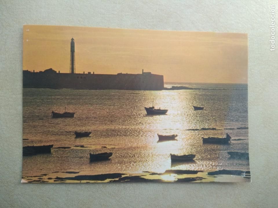 Postales: Postal cadiz, puesta de sol
