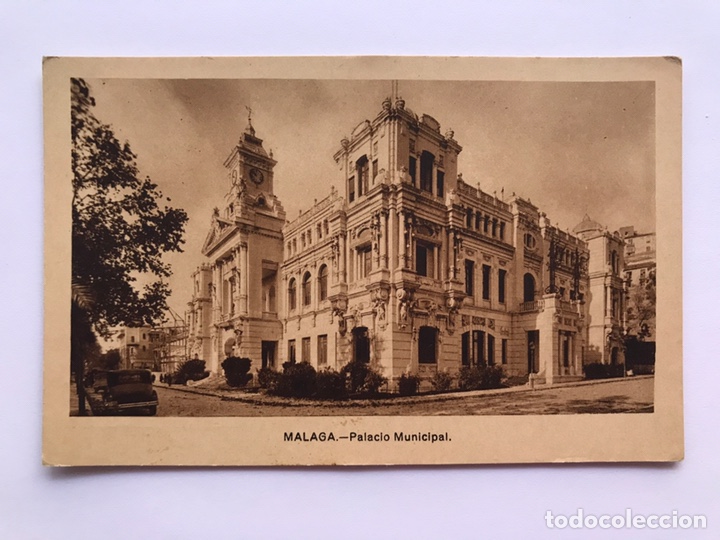 Postales: MALAGA, Postal Palacio Municipal, edic. M. Arribas (h.1940?) S/C