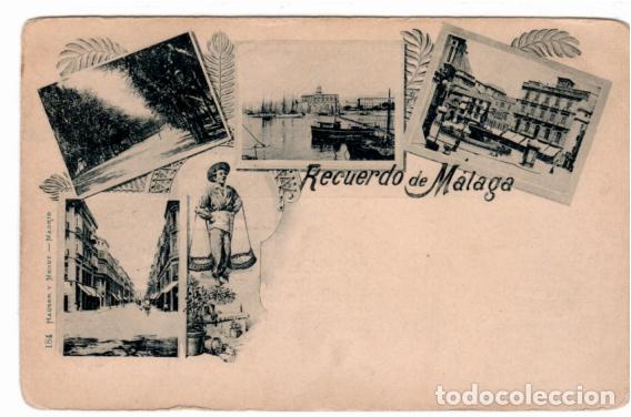 Postales: PRECIOSA POSTAL - RECUERDO DE MALAGA - VARIAS VISTAS DE LA CIUDAD