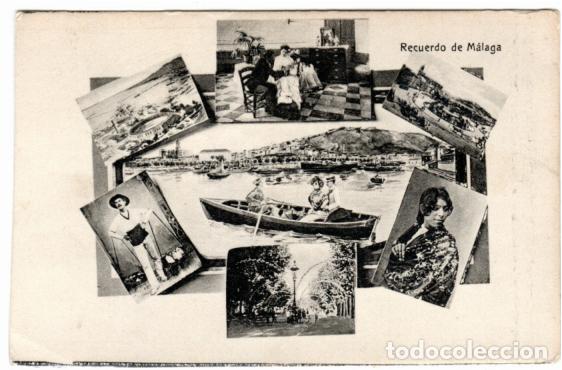 Postales: PRECIOSA POSTAL - RECUERDO DE MALAGA - VARIAS VISTAS DE LA CIUDAD - DOMINGO DEL RIO