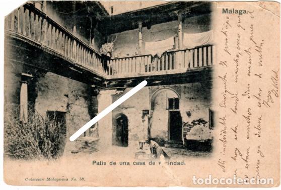 Cartoline: PRECIOSA POSTAL - MALAGA - PATIO DE UNA CASA DE VECINDAD - COLECCION MALAGUE&Ntilde;A N&ordm;. 58