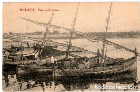 Postales: BONITA POSTAL- MALAGA - ESCENA DE PESCA - EDITOR: RAFAEL TOVAL