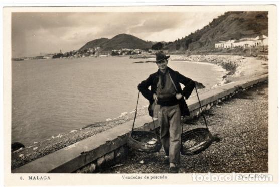 Postales: PRECIOSA POSTAL- MALAGA - VENDEDOR DE PESCADO
