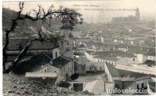 Postais: BONITA POSTAL- MALAGA - VISTA DESDE EL CASTILLO DE GIBRALFARO - RAFAEL TOVAL