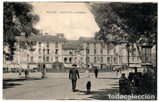 Postales: BONITA POSTAL - MALAGA - ACERA DE LA MARINA