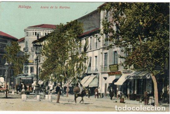 Postais: PRECIOSA POSTAL - MALAGA - ACERA DE LA MARINA