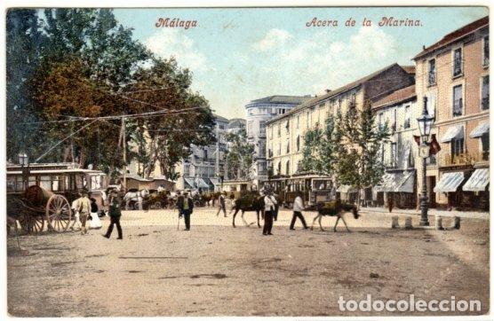 Postais: PRECIOSA POSTAL - MALAGA - ACERA DE LA MARINA