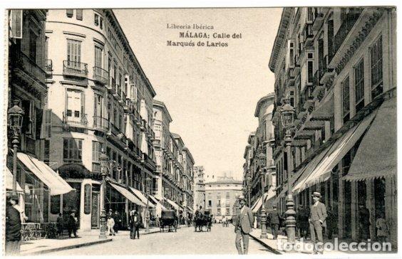 Postales: PRECIOSA POSTAL - MALAGA - CALLE DEL MARQUES DE LARIOS - LIBRERIA IBERICA