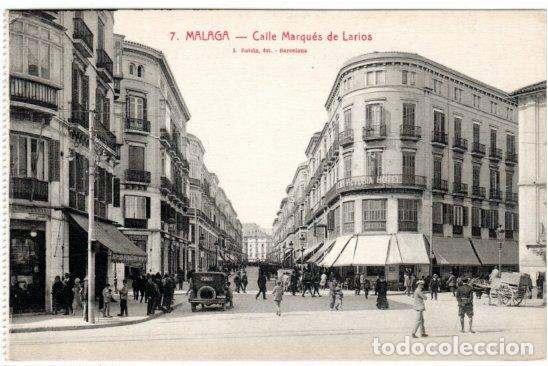 Postales: PRECIOSA POSTAL - MALAGA - CALLE MARQUES DE LARIOS - VISTA DEL HOTEL VICTORIA
