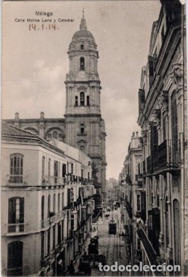 Postales: BONITA POSTAL - MALAGA - CALLE MOLINA LARIOS Y CATEDRAL