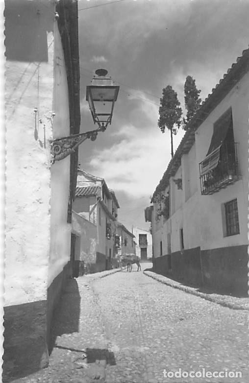 Postales: GRANADA.- BARRIO DEL ALBAIC&Iacute;N. CALLE TIPICA