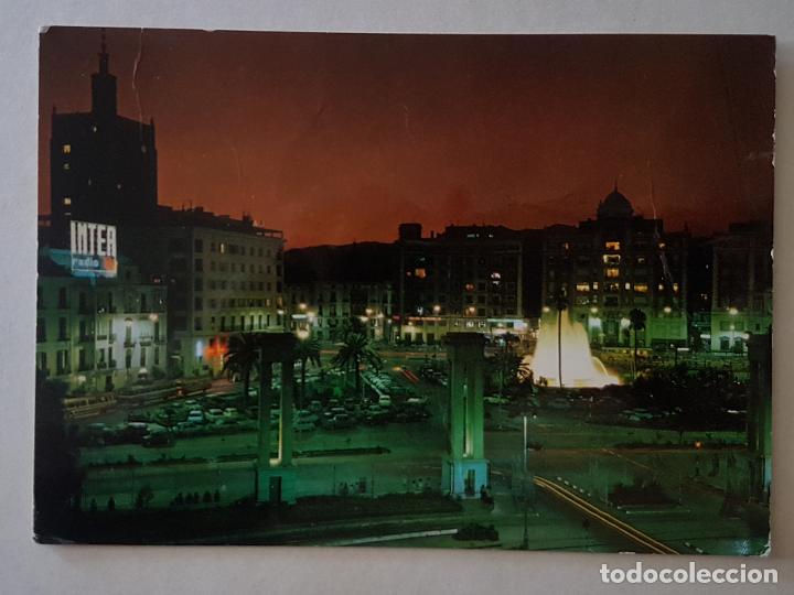 Postales: MALAGA PLAZA QUEIPO DE LLANO NOCTURNA POSTAL