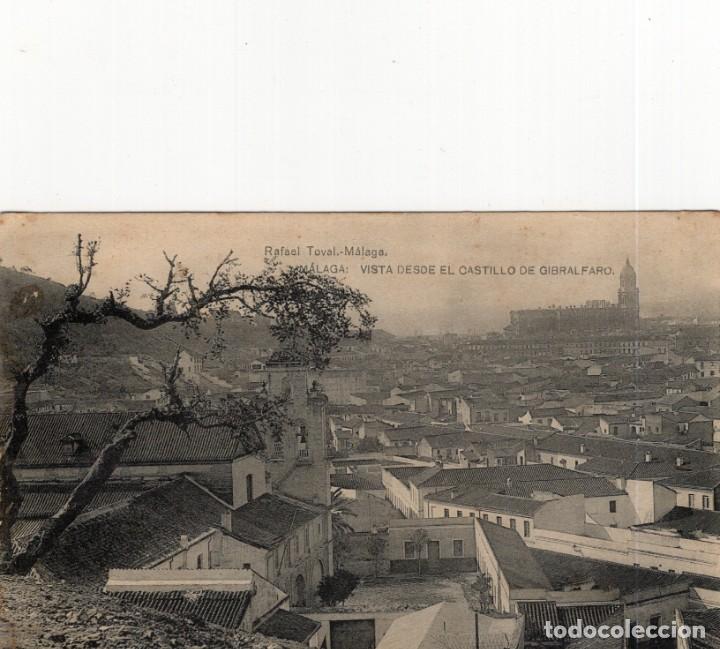 Postales: malaga. vista desde el castillo y faro
