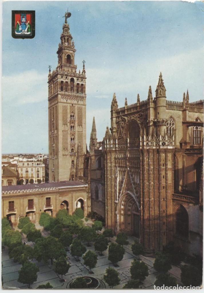 Postales: N&ordm; 60-SEVILLA. La Catedral y la Giralda. Escrita en 1963. Ed. DOM&Iacute;NGUEZ