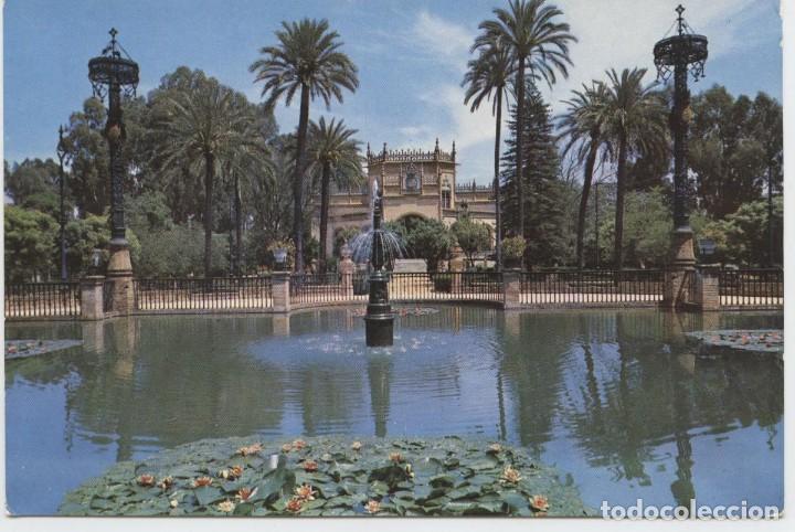 Postales: N&ordm; 22-SEVILLA. Plaza de Am&eacute;rica. Pabell&oacute;n Real. Escrita en 1962. Ed. DISTRIBUIDOR PAPELES DEL NORTE