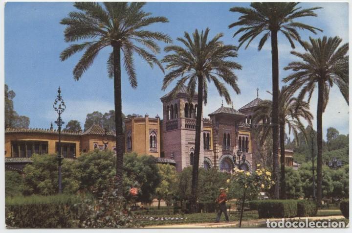 Postales: N&ordm; 21-SEVILLA. Plaza de Am&eacute;rica. Pabell&oacute;n Mud&eacute;jar. Escrita en 1962. Ed. DISTRIB. PAPELES DEL NORTE