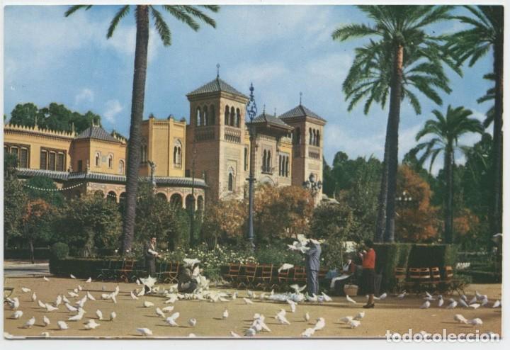 Postales: N&ordm; 130-SEVILLA. Plaza de Am&eacute;rica. Escrita en 1962. Ed. HELIOTOPIA ART&Iacute;STICA ESPA&Ntilde;OLA