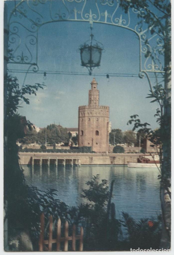 Postales: N&ordm; 28-SEVILLA. Torre del Oro. Escrita en 1962. Ed. HELIOTIPIA ART&Iacute;STICA ESPA&Ntilde;OLA