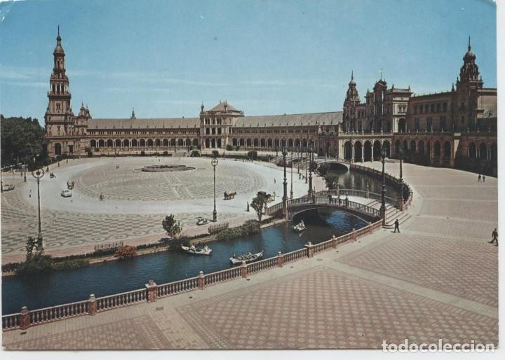 Postales: N&ordm; 2.015-SEVILLA. Plaza de Espa&ntilde;a. Escrita en 1962. EDICIONES ARRIBAS