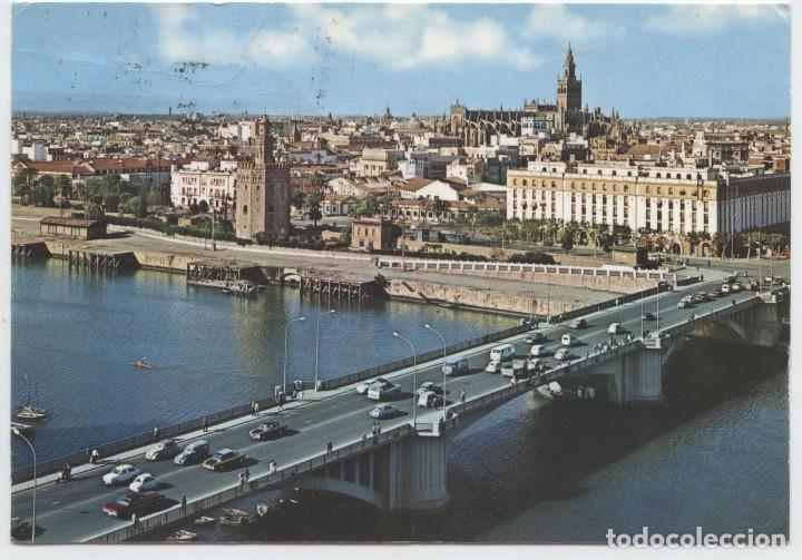 Postales: N&ordm; 587-SEVILLA. Vista parcial. Circulada en 1984. Ed. BEASCOA