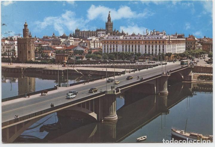 Postales: N&ordm; 82-SEVILLA. Puente de San Telmo.. Circulada en 1981. Ed.DIST.EDCIONES J.RODR&Iacute;GUEZ CASTILLEJO