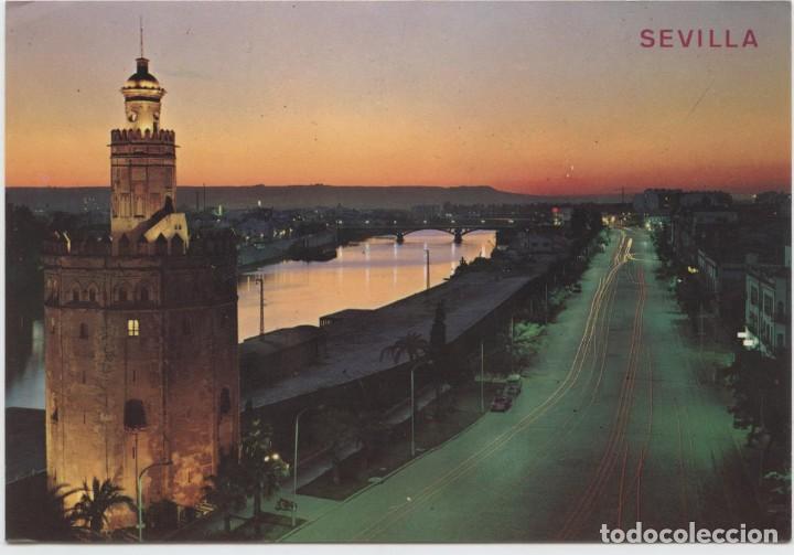 Postales: N&ordm; 2.049-SEVILLA. Torre del Oro y R&iacute;o Guadalquivir. Atardecer. Sin circular. EDICIONES ARRIBAS