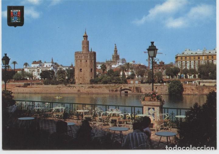 Postales: N&ordm; 64-SEVILLA. Torre del Oro y r&iacute;o Guadalquivir. Circulada en 1983. Ed. DOM&Iacute;NGUEZ