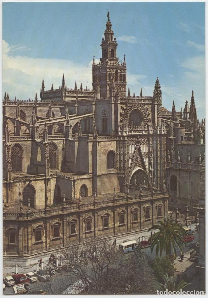 Postales: N&ordm; 176-SEVILLA. Catedral y Giralda. Sin circular. EDICIONES RO-FOTO