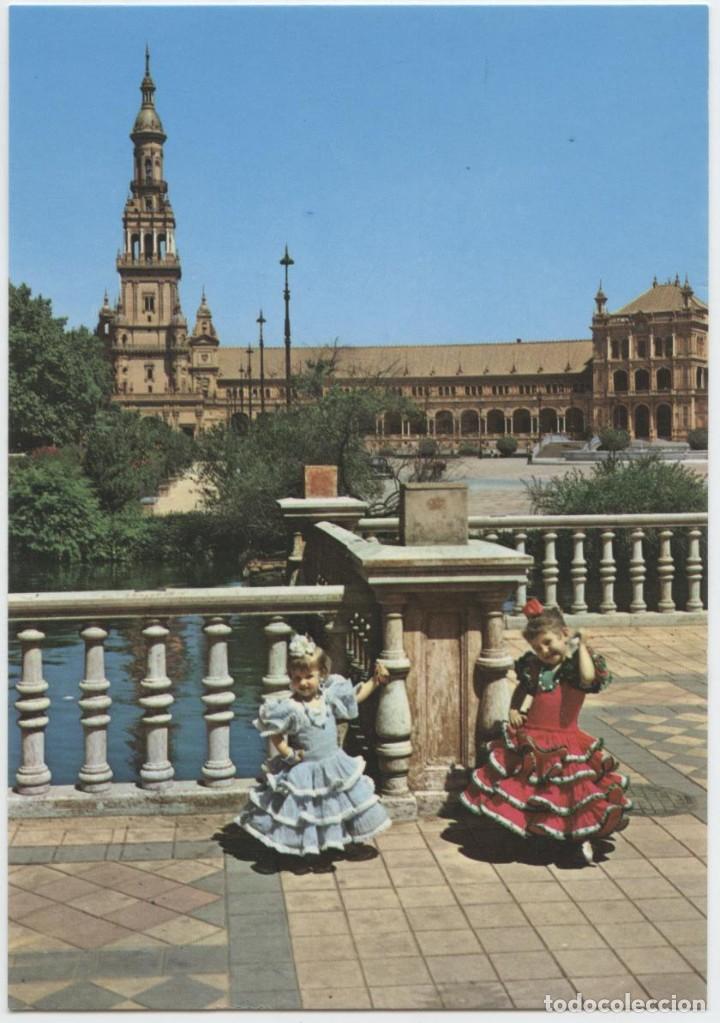 Postales: N&ordm; 2.064-SEVILLA. Plaza Espa&ntilde;a. Parcial. Sin circular. Ed. EDICIONES ARRIBAS
