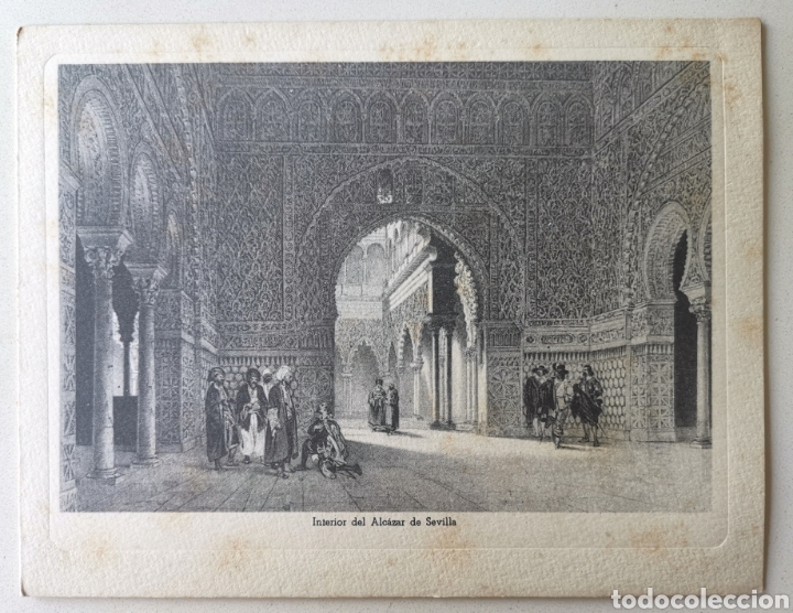 Postales: Antigua Tarjeta Interior del Alc&aacute;zar de Sevilla - Andalucia