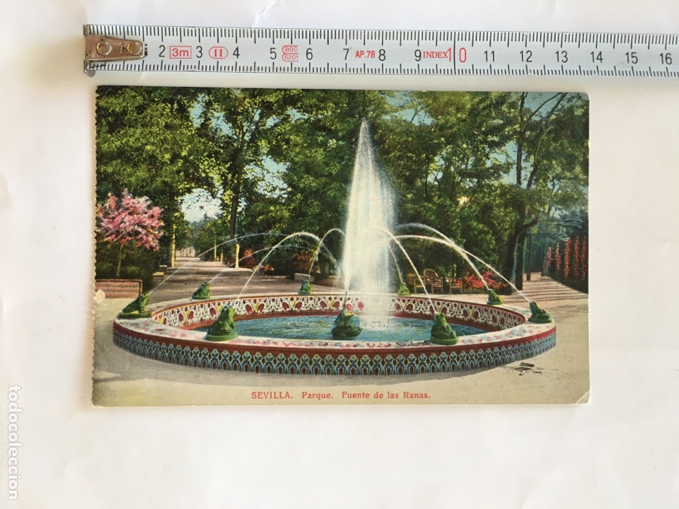 Cartoline: POSTAL. SEVILLA. PARQUE. FUENTE DE LAS RANAS. C. R. S.