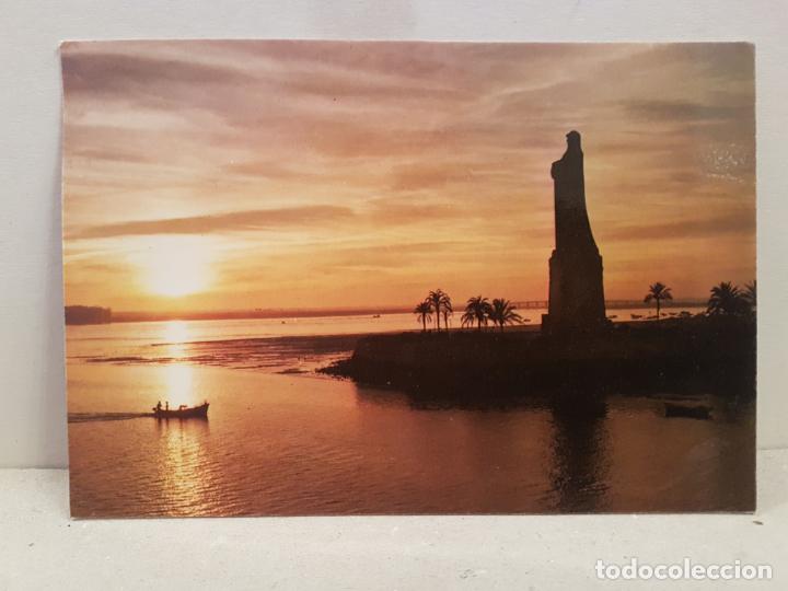 Postales: antigua postal huelba costa de la luz monumento a cristobal colon circulada