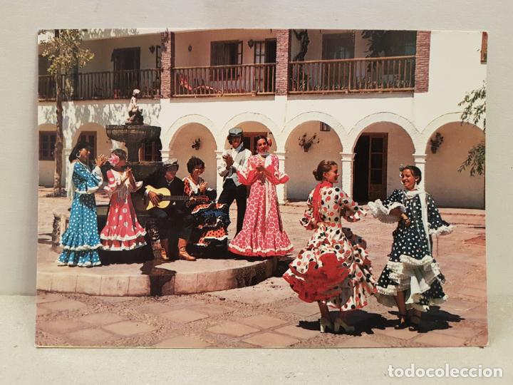 Postales: antigua postal costa del sol fiesta flamenca circulada