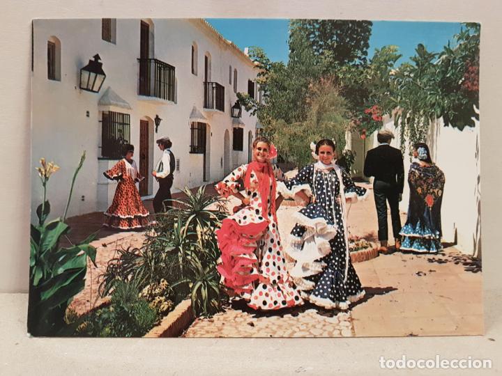 Postales: antigua postal costa del sol escena tipica andaluza circulada