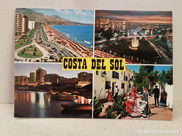 Postales: antigua postal costa del sol vistas diversas circulada