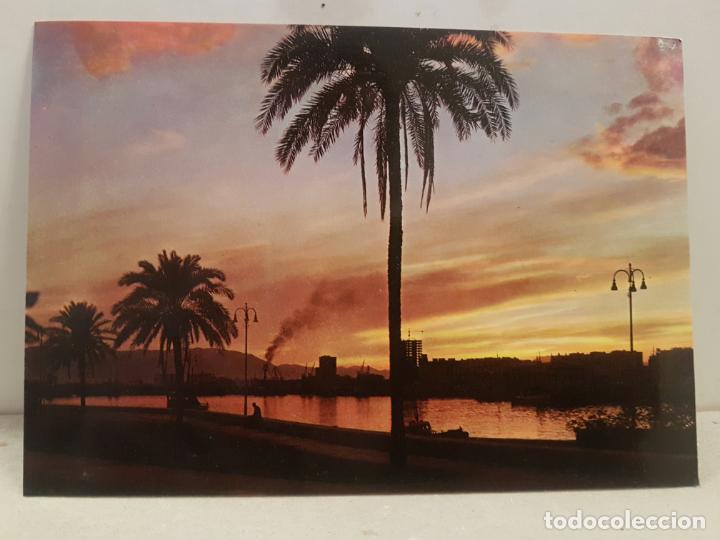 Postales: antigua postal malaga costa del sol paseo de la farola puesta de sol sin circular