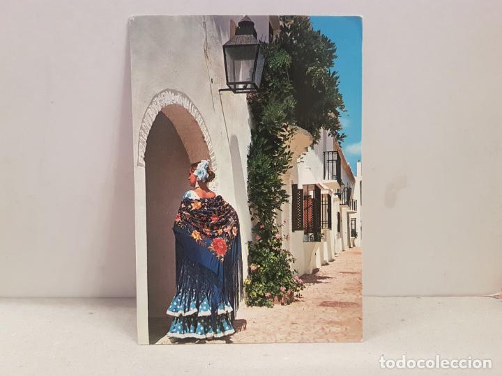 Postales: antigua postal costa del sol tipismo andaluz circulada
