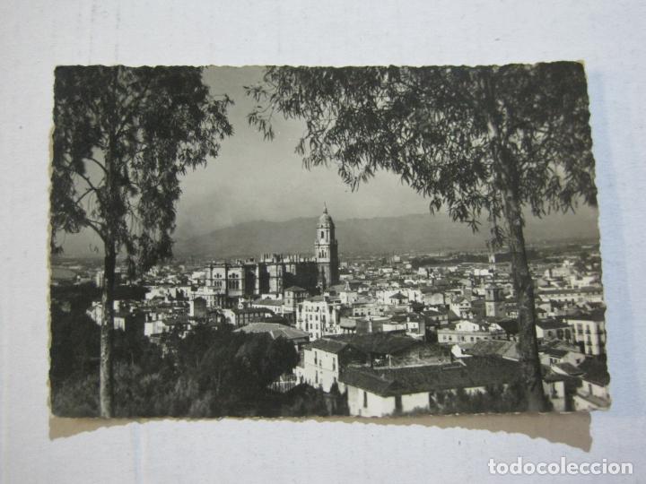 Postales: MALAGA-PANORAMICA Y CATEDRAL-POSTAL ANTIGUA-(73.448)