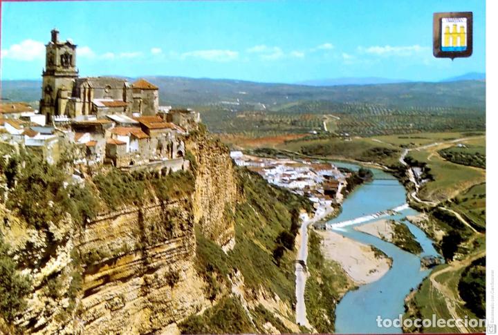 Postales: Arcos de la Frontera. 10 Vista parcial de la Pe&ntilde;a. Escudo de Oro. Nueva. Color