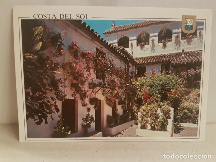 Postales: antigua postal costa del sol tipico patio andaluz circulada